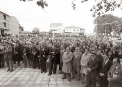 Inauguración da estatua dos gaiteiros, 1980
